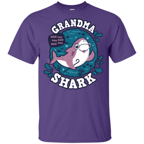 T-Shirts Purple / YXS Shark Family trazo - Grandma Youth T-Shirt