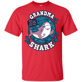 T-Shirts Red / YXS Shark Family trazo - Grandma Youth T-Shirt