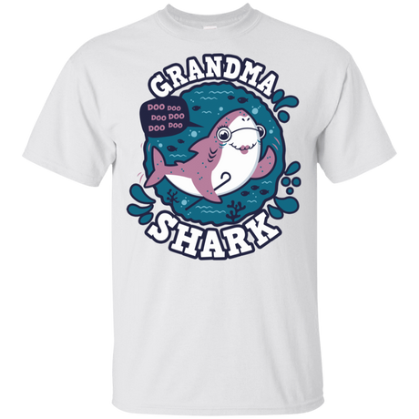 T-Shirts White / YXS Shark Family trazo - Grandma Youth T-Shirt