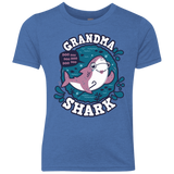 T-Shirts Vintage Royal / YXS Shark Family trazo - Grandma Youth Triblend T-Shirt