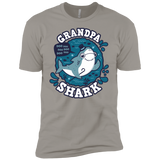 T-Shirts Light Grey / YXS Shark Family trazo - Grandpa Boys Premium T-Shirt