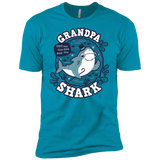T-Shirts Turquoise / YXS Shark Family trazo - Grandpa Boys Premium T-Shirt