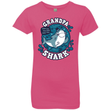 T-Shirts Hot Pink / YXS Shark Family trazo - Grandpa Girls Premium T-Shirt
