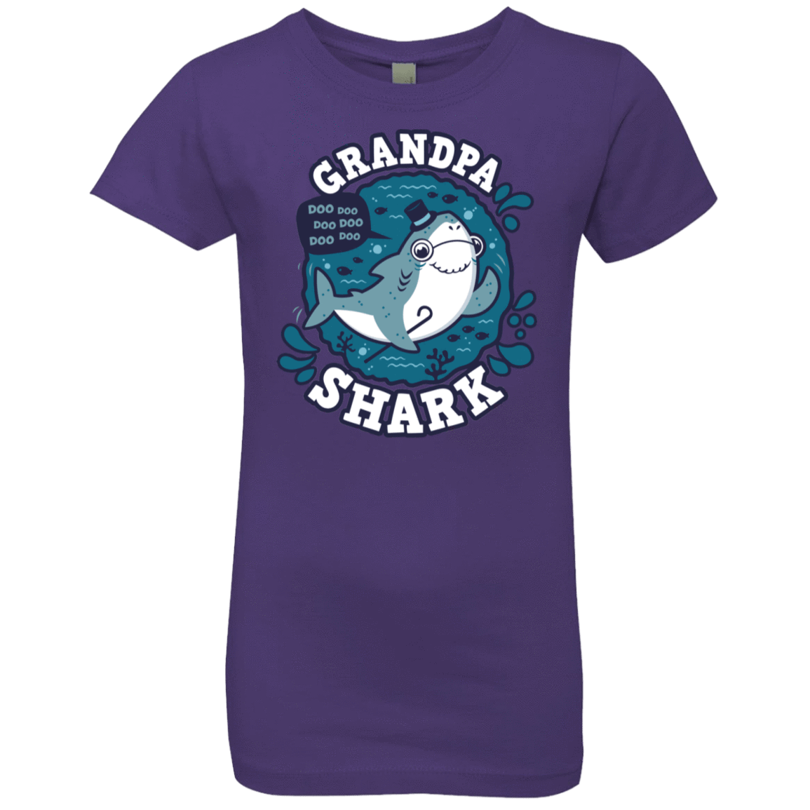 T-Shirts Purple Rush / YXS Shark Family trazo - Grandpa Girls Premium T-Shirt