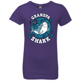T-Shirts Purple Rush / YXS Shark Family trazo - Grandpa Girls Premium T-Shirt