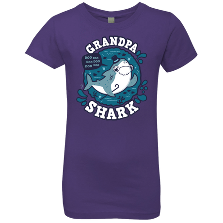 T-Shirts Purple Rush / YXS Shark Family trazo - Grandpa Girls Premium T-Shirt