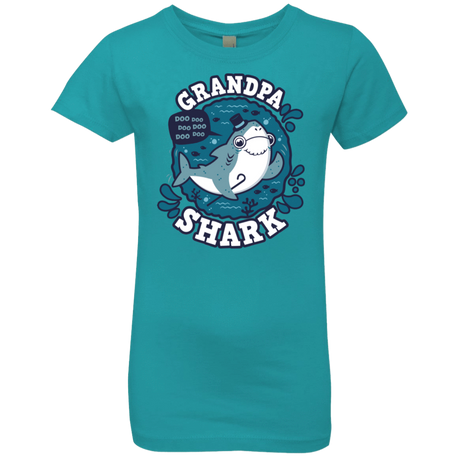 T-Shirts Tahiti Blue / YXS Shark Family trazo - Grandpa Girls Premium T-Shirt