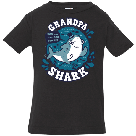 T-Shirts Black / 6 Months Shark Family trazo - Grandpa Infant Premium T-Shirt