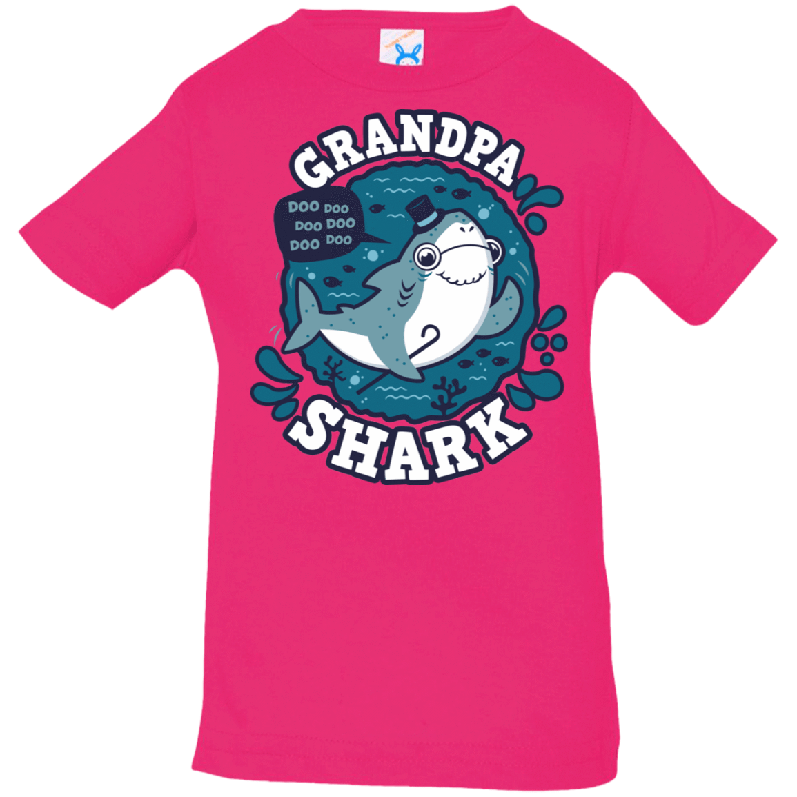 T-Shirts Hot Pink / 6 Months Shark Family trazo - Grandpa Infant Premium T-Shirt