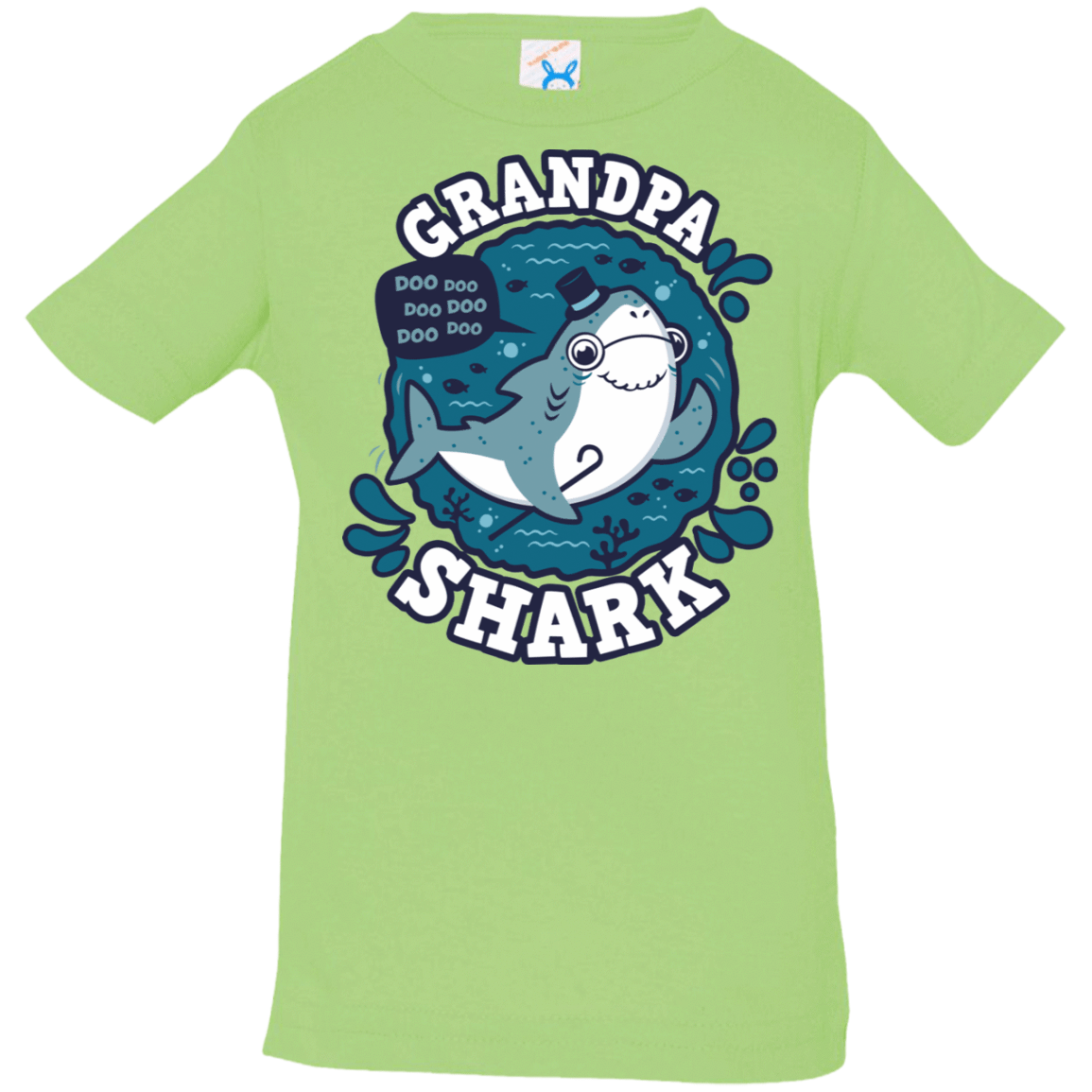 T-Shirts Key Lime / 6 Months Shark Family trazo - Grandpa Infant Premium T-Shirt