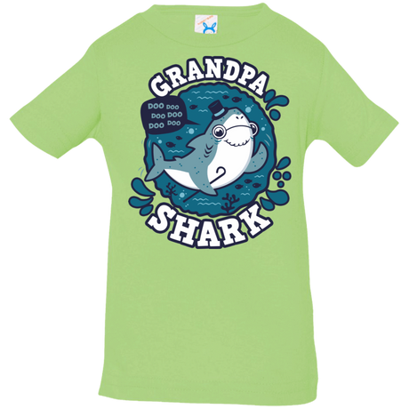 T-Shirts Key Lime / 6 Months Shark Family trazo - Grandpa Infant Premium T-Shirt