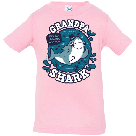 T-Shirts Pink / 6 Months Shark Family trazo - Grandpa Infant Premium T-Shirt