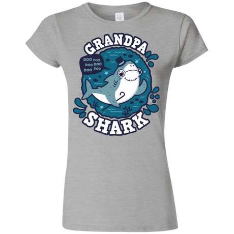 T-Shirts Sport Grey / S Shark Family trazo - Grandpa Junior Slimmer-Fit T-Shirt