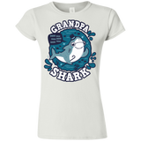 T-Shirts White / S Shark Family trazo - Grandpa Junior Slimmer-Fit T-Shirt