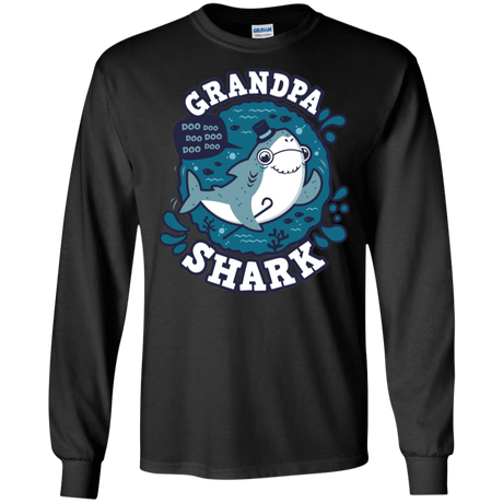 T-Shirts Black / S Shark Family trazo - Grandpa Men's Long Sleeve T-Shirt