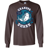 T-Shirts Dark Chocolate / S Shark Family trazo - Grandpa Men's Long Sleeve T-Shirt