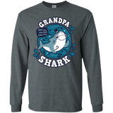 T-Shirts Dark Heather / S Shark Family trazo - Grandpa Men's Long Sleeve T-Shirt