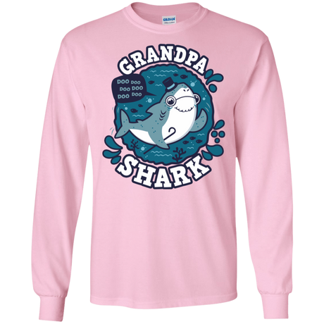 T-Shirts Light Pink / S Shark Family trazo - Grandpa Men's Long Sleeve T-Shirt