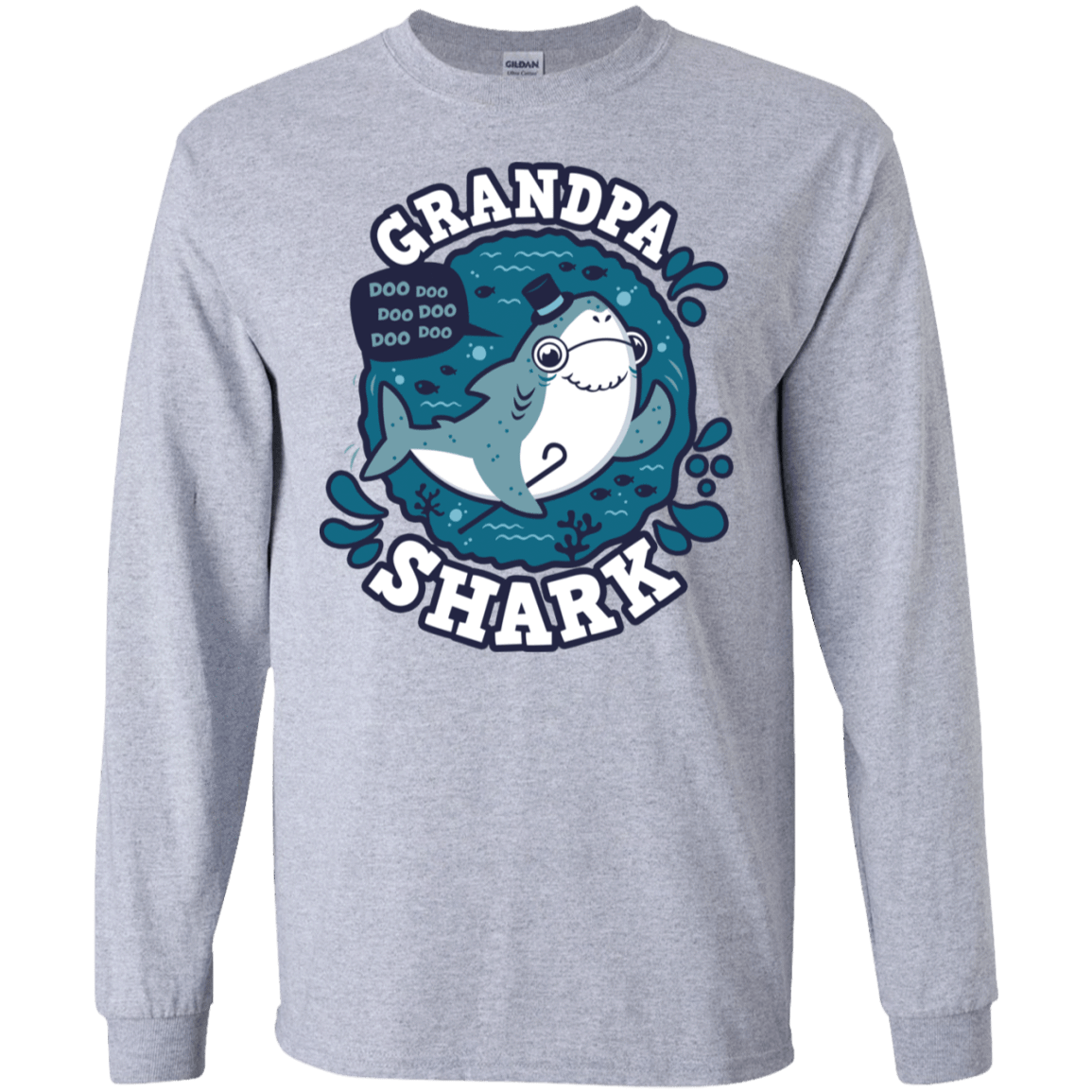 T-Shirts Sport Grey / S Shark Family trazo - Grandpa Men's Long Sleeve T-Shirt