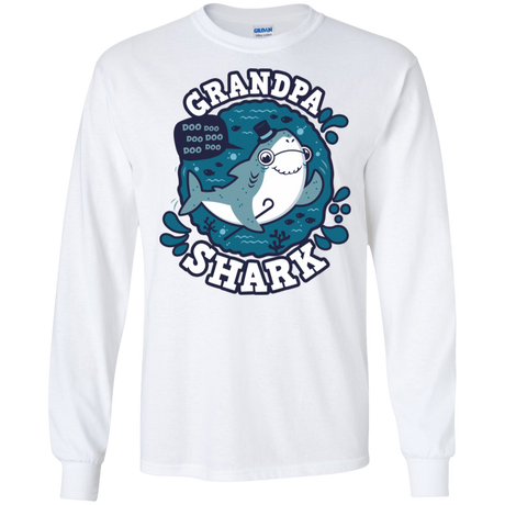 T-Shirts White / S Shark Family trazo - Grandpa Men's Long Sleeve T-Shirt