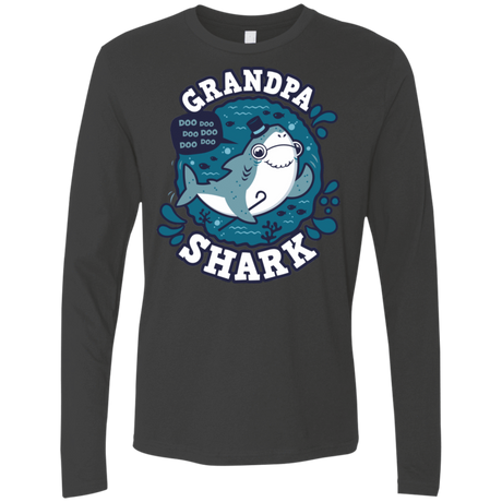 T-Shirts Heavy Metal / S Shark Family trazo - Grandpa Men's Premium Long Sleeve