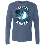 T-Shirts Indigo / S Shark Family trazo - Grandpa Men's Premium Long Sleeve