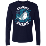 T-Shirts Midnight Navy / S Shark Family trazo - Grandpa Men's Premium Long Sleeve