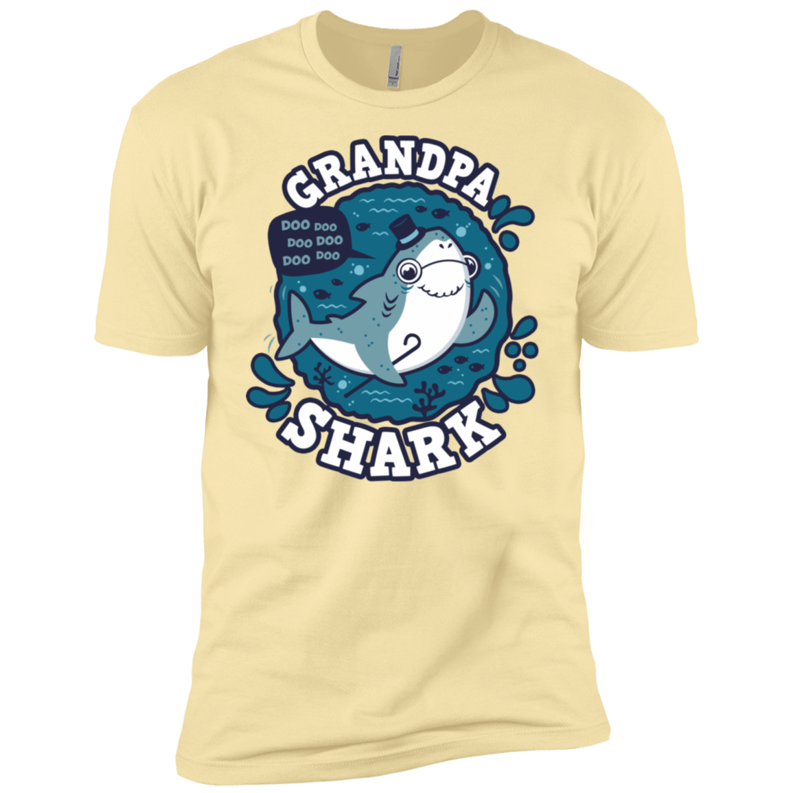 T-Shirts Banana Cream / X-Small Shark Family trazo - Grandpa Men's Premium T-Shirt