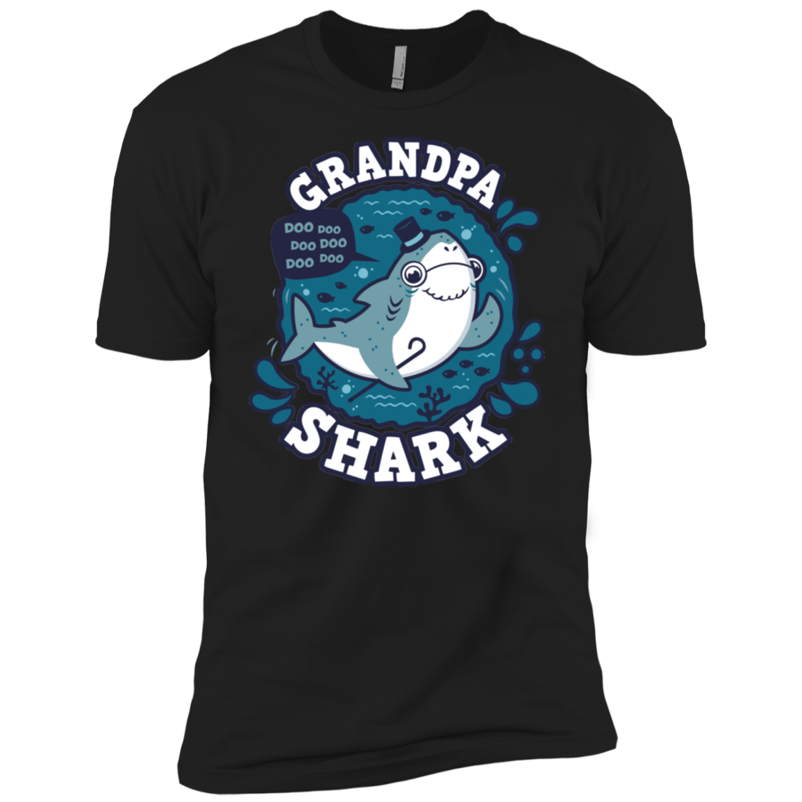 T-Shirts Black / X-Small Shark Family trazo - Grandpa Men's Premium T-Shirt