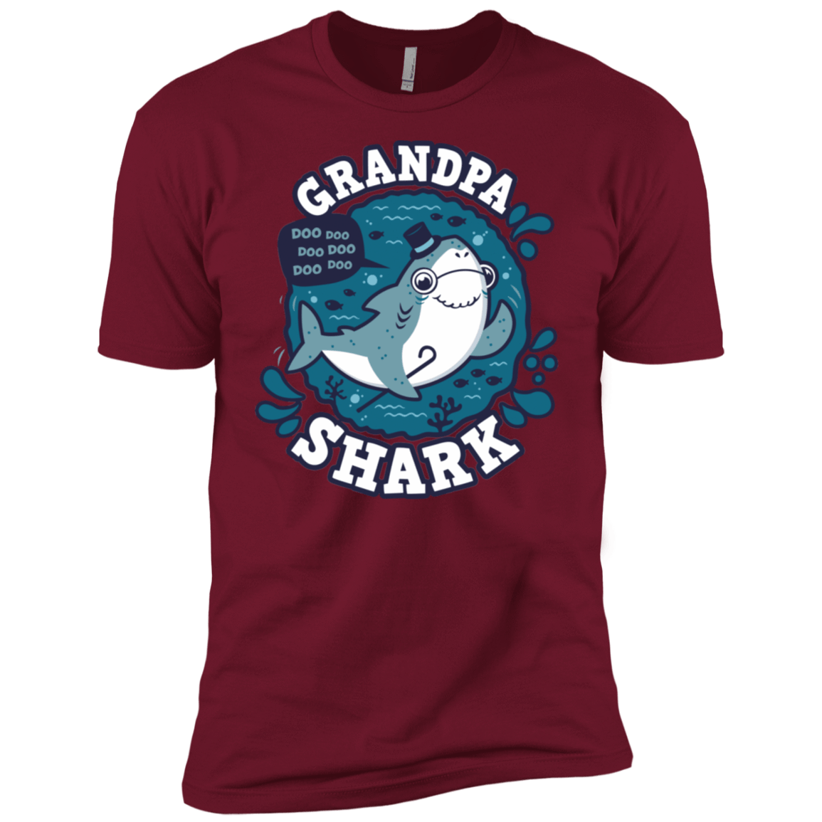 T-Shirts Cardinal / X-Small Shark Family trazo - Grandpa Men's Premium T-Shirt