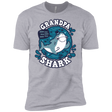 T-Shirts Heather Grey / X-Small Shark Family trazo - Grandpa Men's Premium T-Shirt