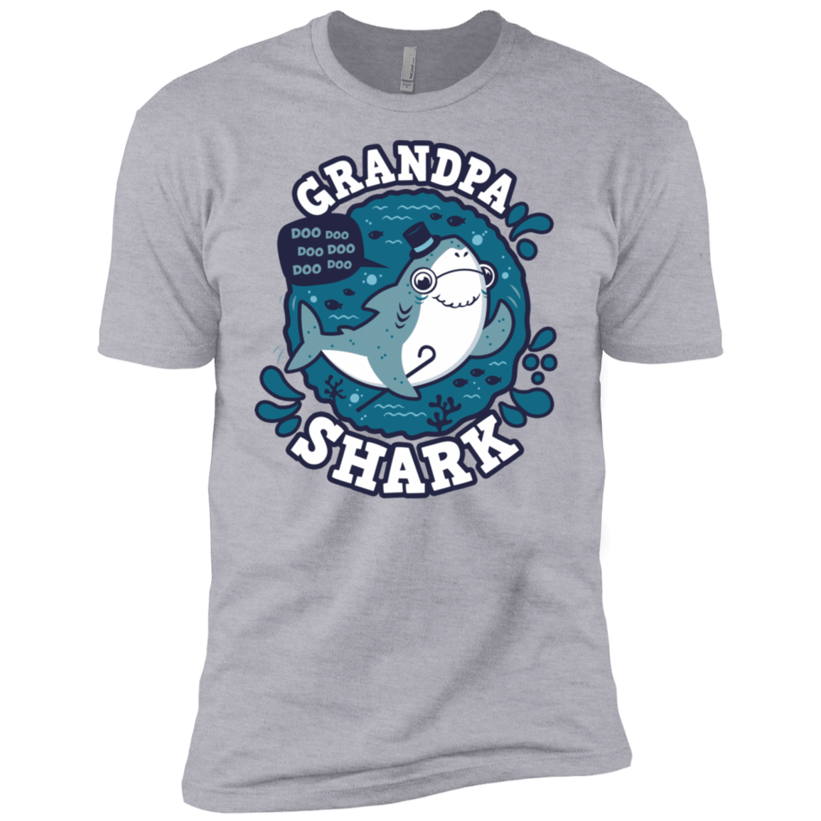 T-Shirts Heather Grey / X-Small Shark Family trazo - Grandpa Men's Premium T-Shirt