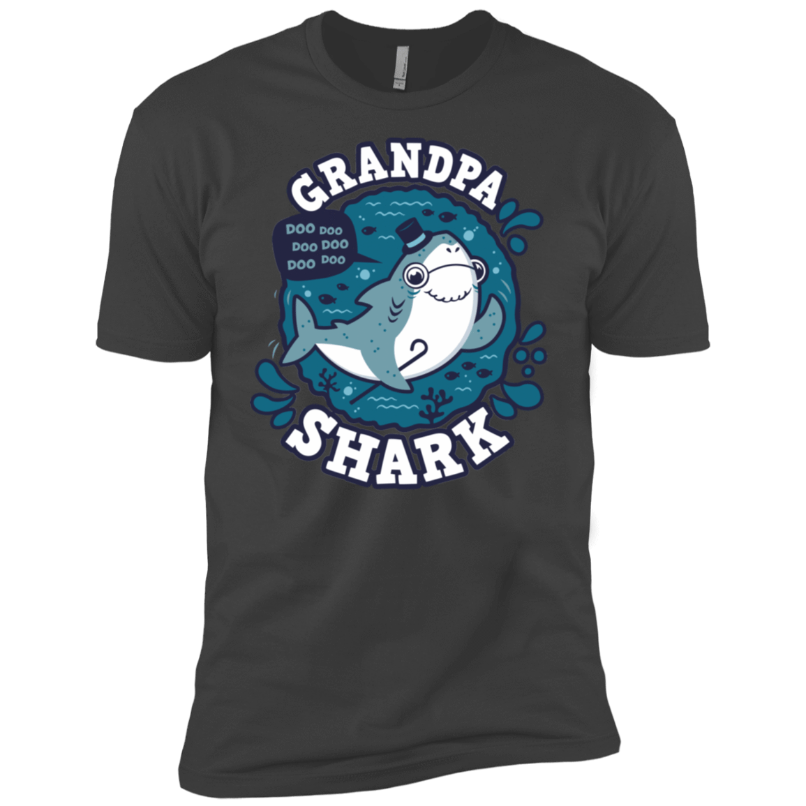 T-Shirts Heavy Metal / X-Small Shark Family trazo - Grandpa Men's Premium T-Shirt