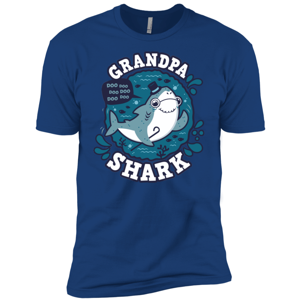 T-Shirts Royal / X-Small Shark Family trazo - Grandpa Men's Premium T-Shirt
