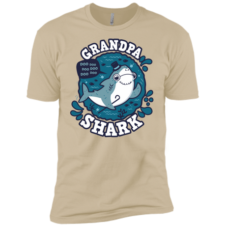 T-Shirts Sand / X-Small Shark Family trazo - Grandpa Men's Premium T-Shirt