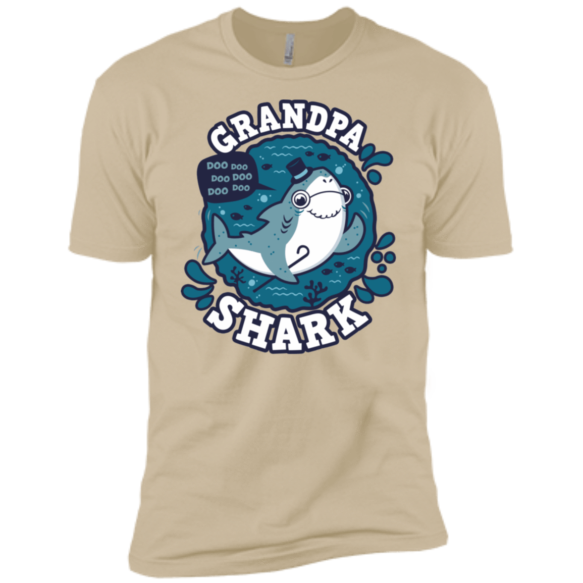 T-Shirts Sand / X-Small Shark Family trazo - Grandpa Men's Premium T-Shirt