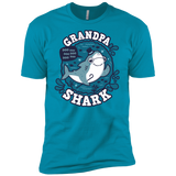 T-Shirts Turquoise / X-Small Shark Family trazo - Grandpa Men's Premium T-Shirt