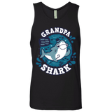 T-Shirts Black / S Shark Family trazo - Grandpa Men's Premium Tank Top