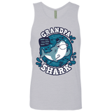 T-Shirts Heather Grey / S Shark Family trazo - Grandpa Men's Premium Tank Top