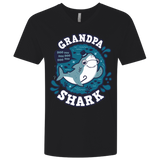 T-Shirts Black / X-Small Shark Family trazo - Grandpa Men's Premium V-Neck