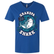 T-Shirts Royal / X-Small Shark Family trazo - Grandpa Men's Premium V-Neck