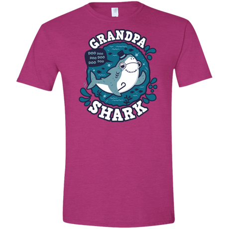 T-Shirts Antique Heliconia / S Shark Family trazo - Grandpa Men's Semi-Fitted Softstyle