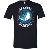 T-Shirts Black / X-Small Shark Family trazo - Grandpa Men's Semi-Fitted Softstyle