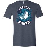 T-Shirts Heather Navy / S Shark Family trazo - Grandpa Men's Semi-Fitted Softstyle