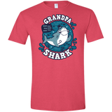 T-Shirts Heather Red / S Shark Family trazo - Grandpa Men's Semi-Fitted Softstyle