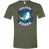 T-Shirts Military Green / S Shark Family trazo - Grandpa Men's Semi-Fitted Softstyle