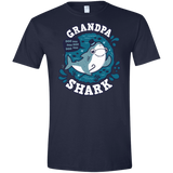 T-Shirts Navy / X-Small Shark Family trazo - Grandpa Men's Semi-Fitted Softstyle