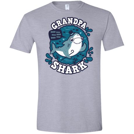 T-Shirts Sport Grey / X-Small Shark Family trazo - Grandpa Men's Semi-Fitted Softstyle