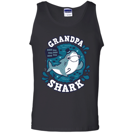 T-Shirts Black / S Shark Family trazo - Grandpa Men's Tank Top