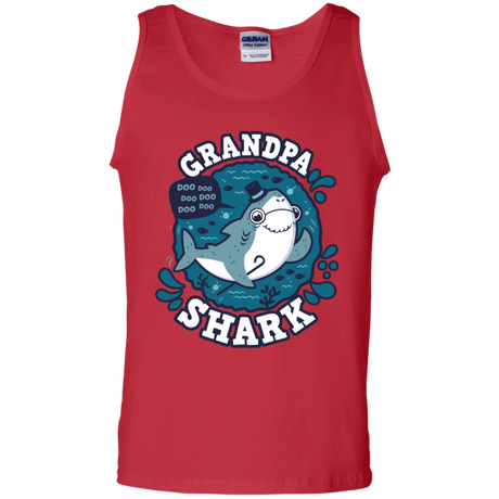 T-Shirts Red / S Shark Family trazo - Grandpa Men's Tank Top